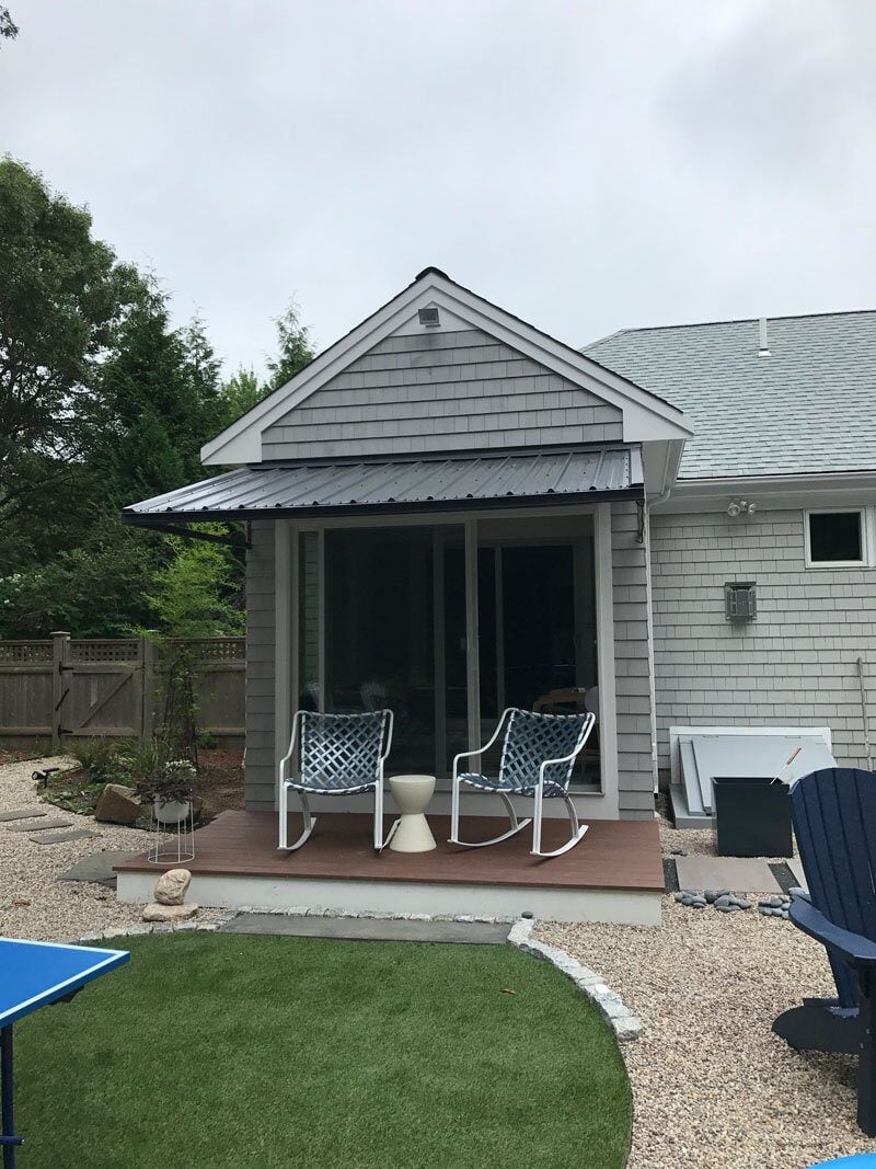 Newly remodeled enclosed porch