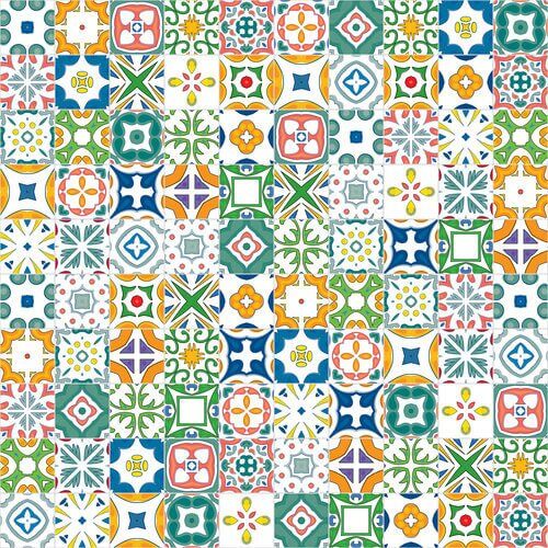 Beautiful, colorful tile mosaic