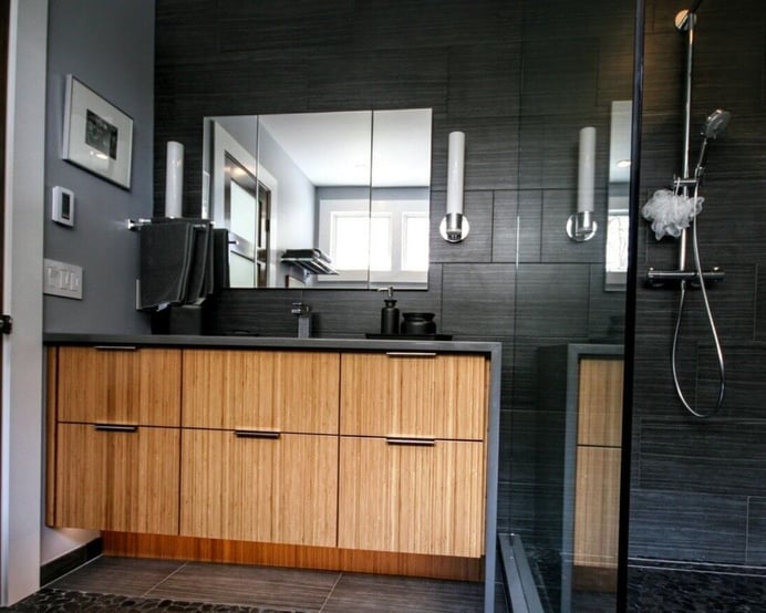 cape-cod-dark-bathroom-with-sleek-wooden-vanity