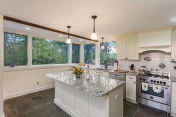 spacious white kitchen remodel on cape cod