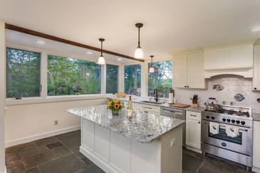 spacious white kitchen remodel on cape cod