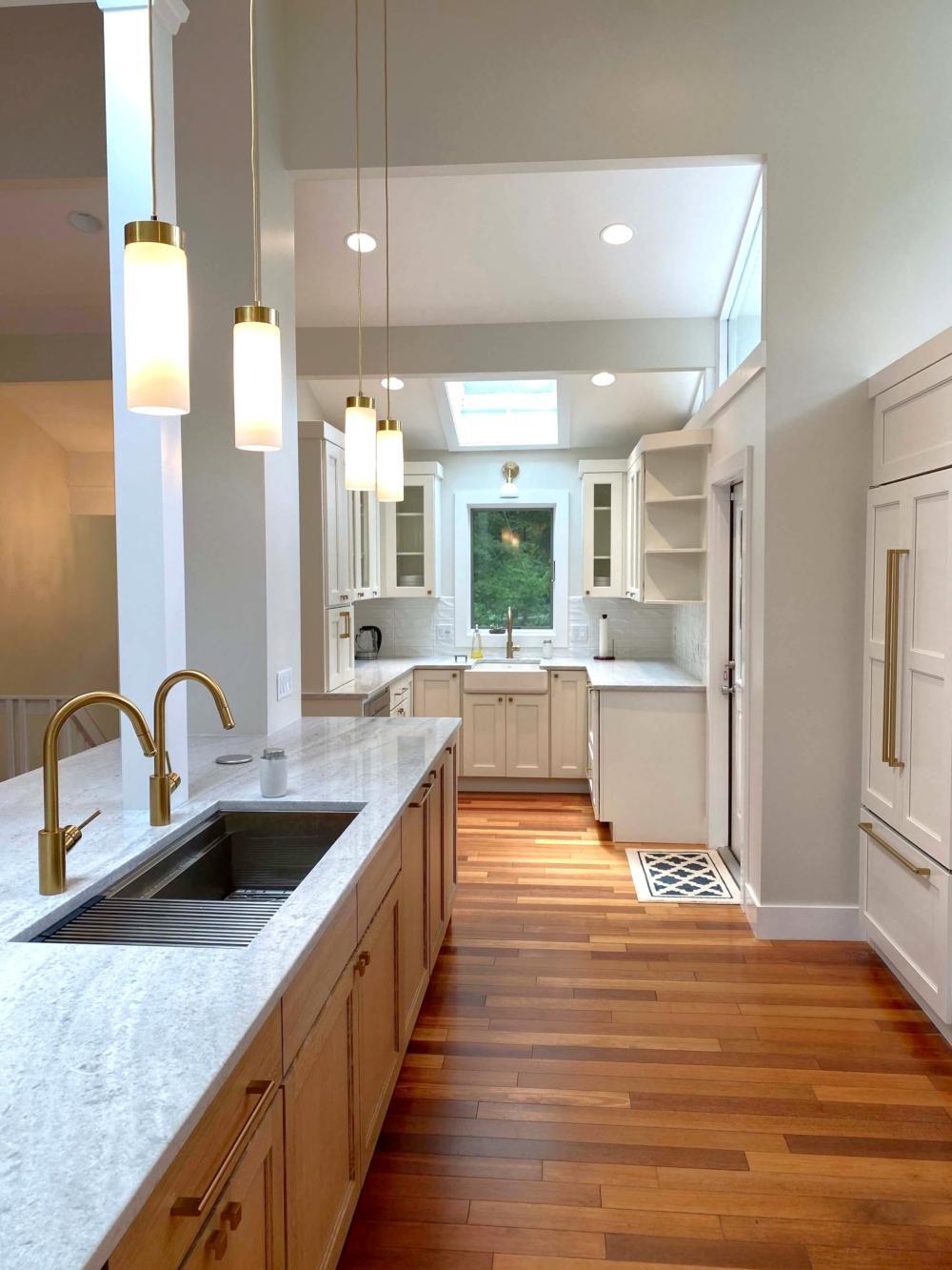 Cape cod kitchen remodel long view